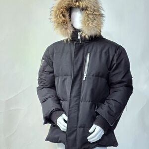 Point Zero BLK Premium Down Parka Jacket w/ Natural Raccoon Fur Trim - Men's XXL